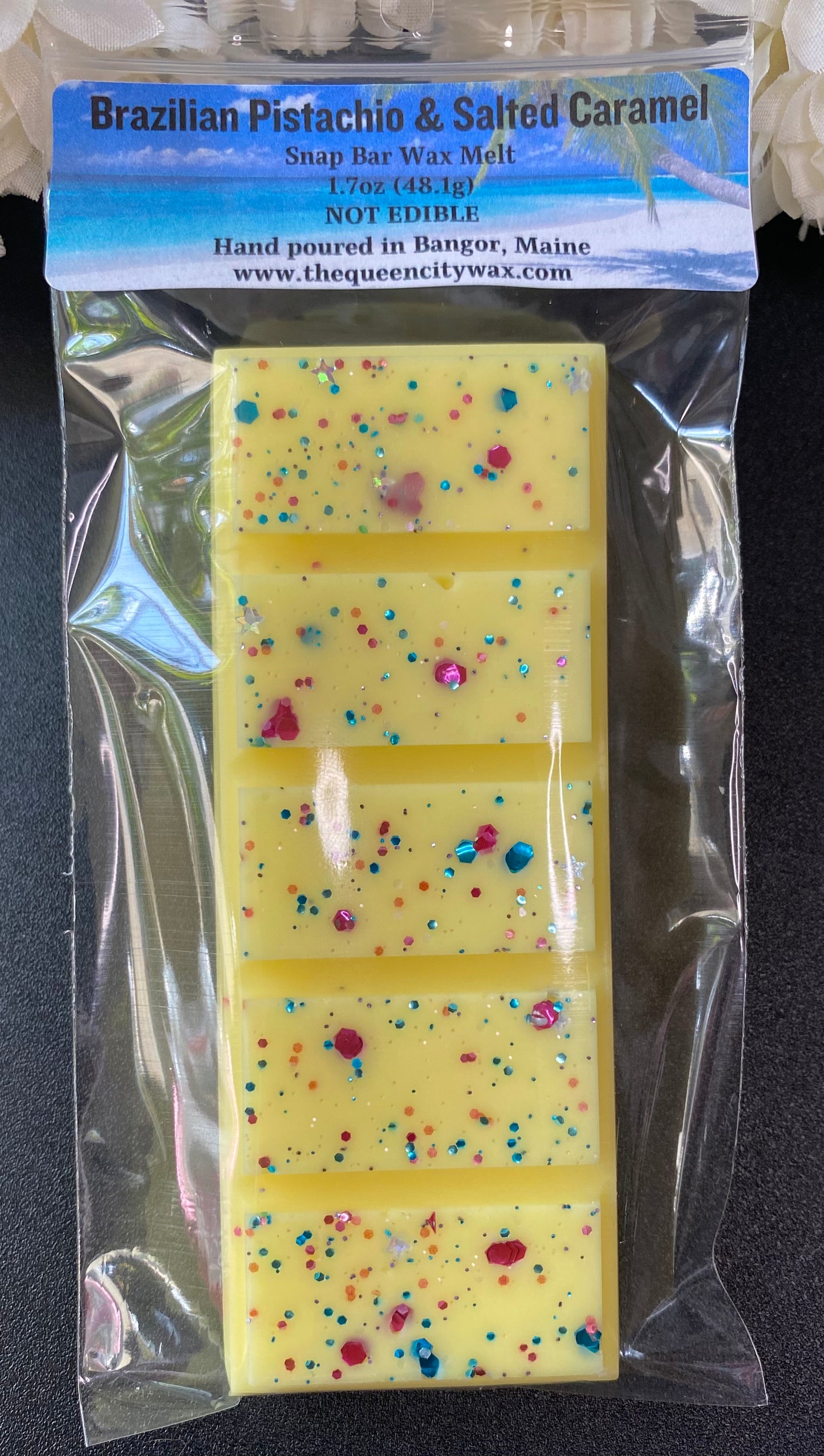 Brazilian Pistachio & Salted Caramel (not edible) scented wax melt | home fragrance