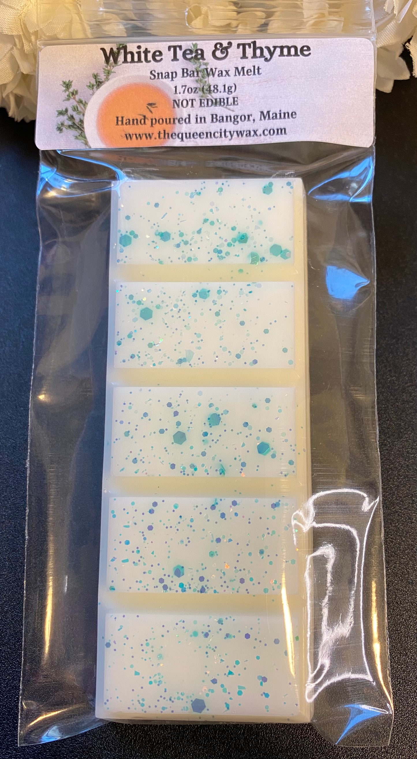 White Tea & Thyme scented wax melt | home fragrance